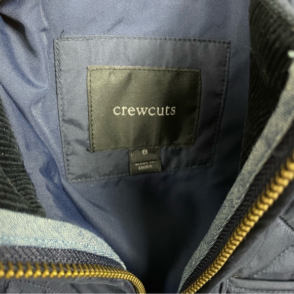 J.Crew Crewcuts navy quilted zip up vest Sz 8 - Picture 2 of 4